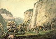 Pars, William The Valley of Lauterbrunnen and the Staubbach USA oil painting artist